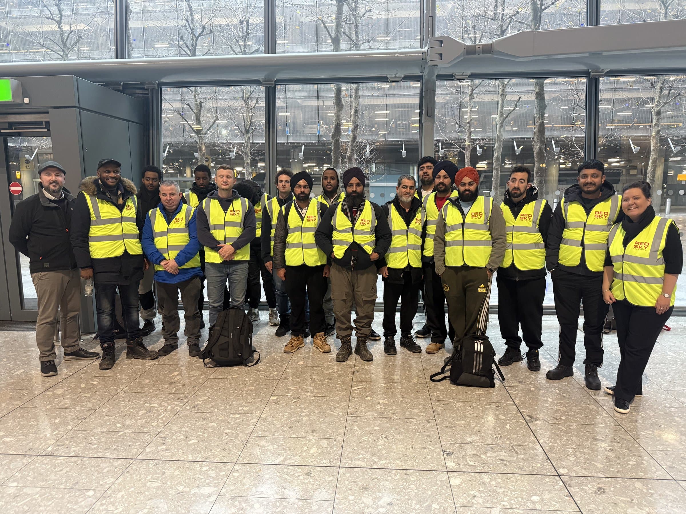 Red Sky team at London Heathrow Terminal 5, December 2024